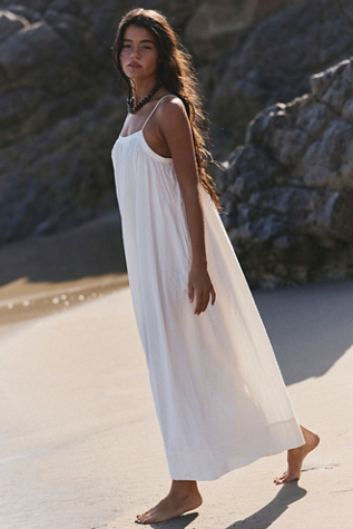 Женское платье free-est Marisol Textured Cotton Maxi, цвет: Слоновая кость — фото 4