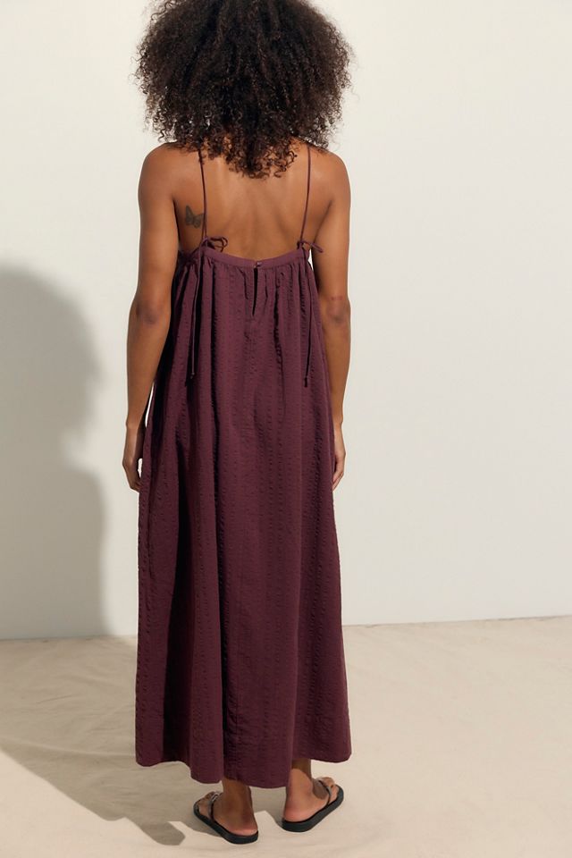 Robe longue Marisol en coton texturé #1