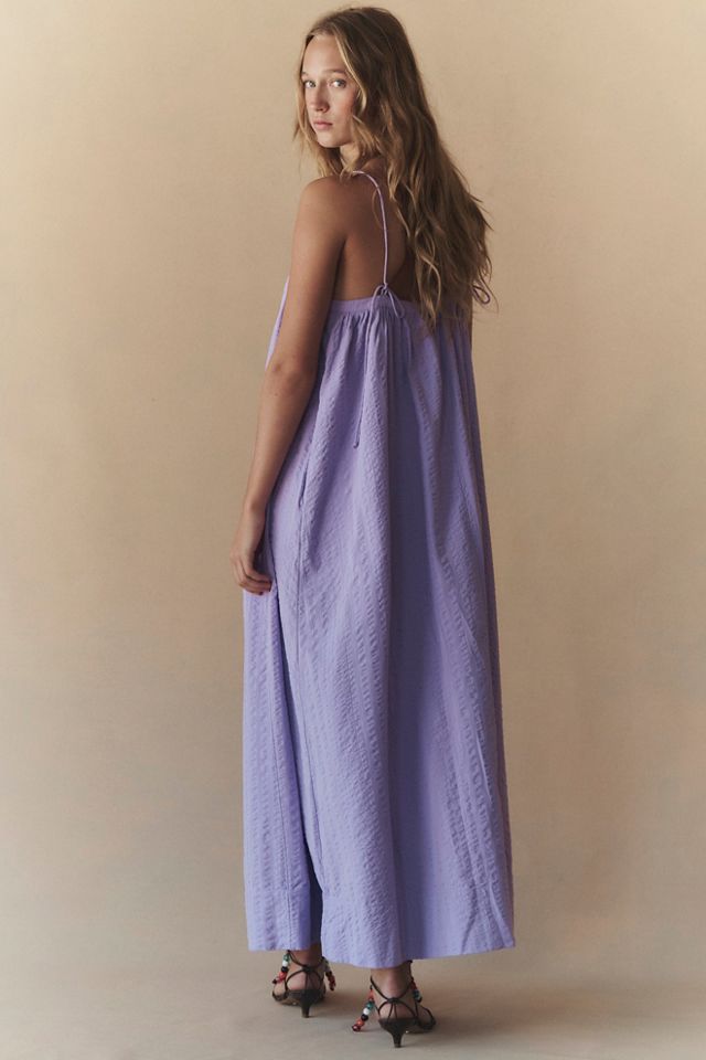 Robe longue Marisol en coton texturé #1