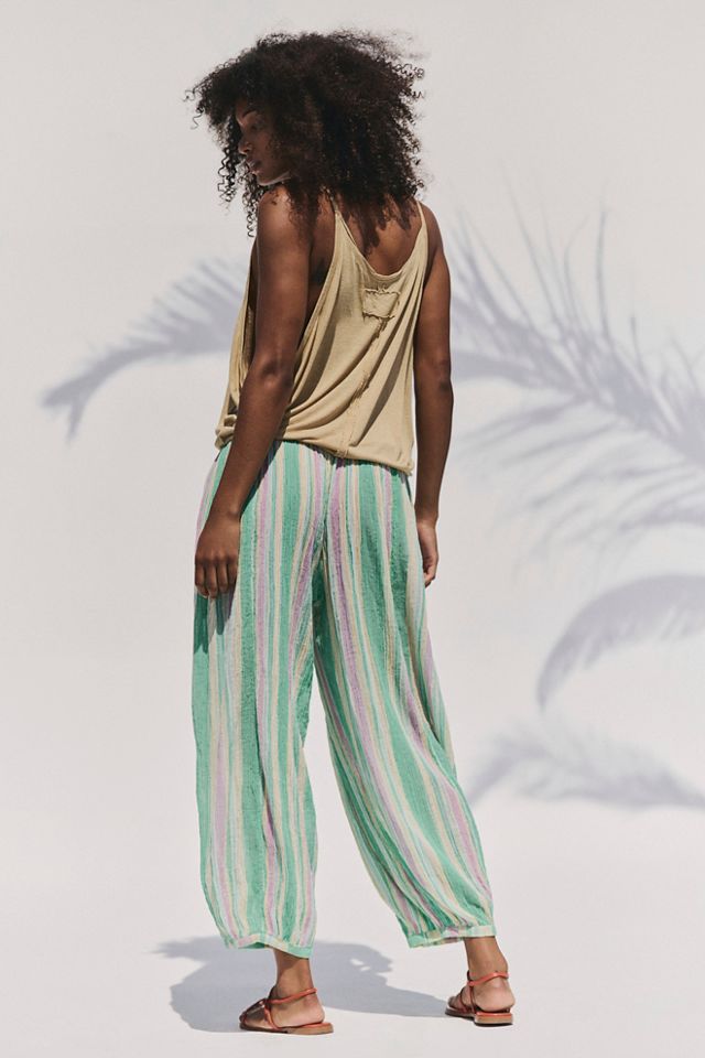 Pantalon Playa Party à rayures #1