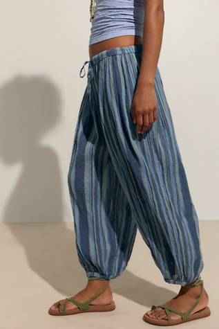 Playa Party Stripe Pants by free-est at Free People in Blue, Size: XL