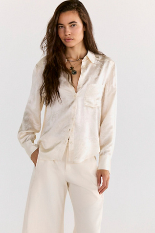 Женская рубашка Spell Dubois Button Down Shirt, цвет: Жемчужный — фото 3