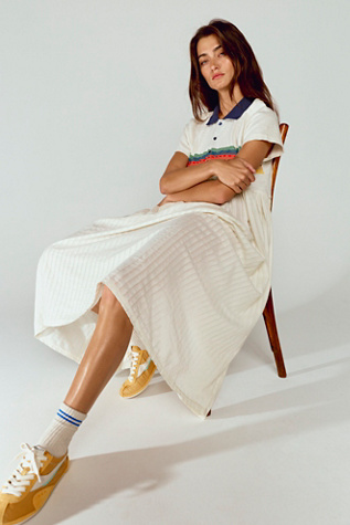Женское платье Free People Rainbow Rays Midi, цвет: Комбинированный — фото 3