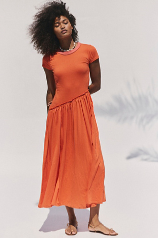 Katerina Midi Dress by free-est at Free People in Fp Flame, Size: XL