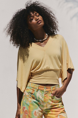 Birdie Top by free-est at Free People in Solar Lemon, Size: Large