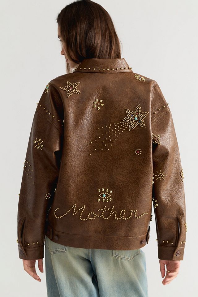MOTHER La veste en cuir végétalien Zip It #1