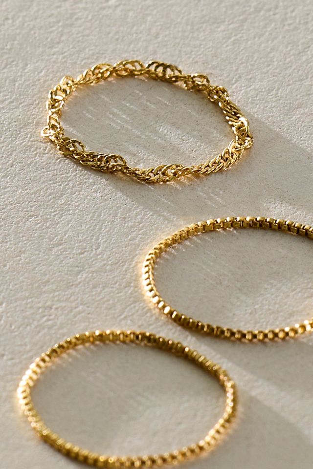 Maree Gold Plated Ring Stack Set #2