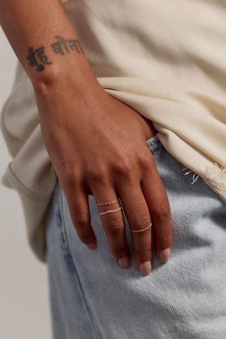 Maree Ring Stack Set at Free People in Mixed Metal, Size: 7