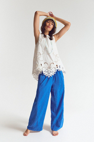 Женский топ Free People Reina Cutwork Tunic, цвет: Слоновая кость — фото 6