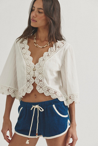 Posie Crochet Top by Free People in White, Size: M