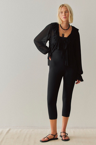 Женский комбинезон Susana Monaco Strap Tank Crop Jumpsuit, цвет: Чёрный — фото 3
