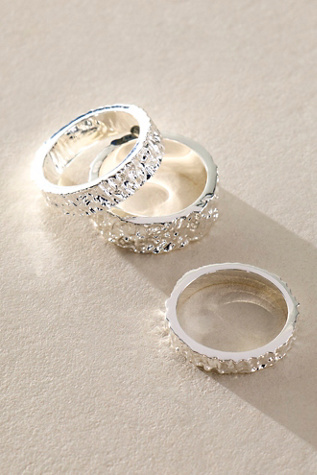Lumen Wide Stack Gold Plated Ring Set