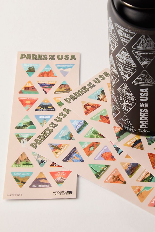 Wondery Outdoors Parks of the USA Bucket List Water Bottle #1