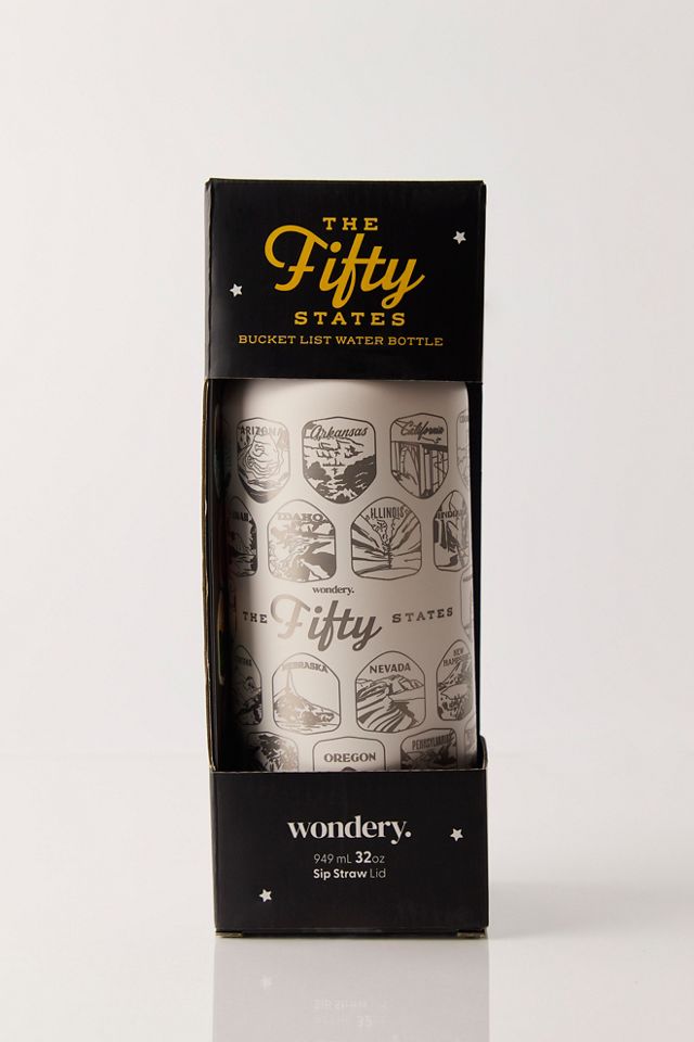 Wondery Outdoors Fifty States Bucket List Water Bottle #2