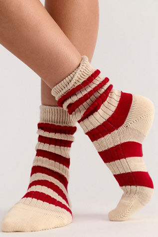 Thunders Love Nautical Turn Socks at Free People in Red