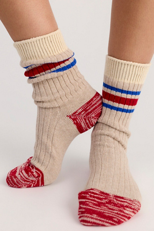 Thunders Love Nautical Socks at Free People in Tan