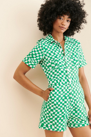 Saint Geraldine Marrs Checked Romper