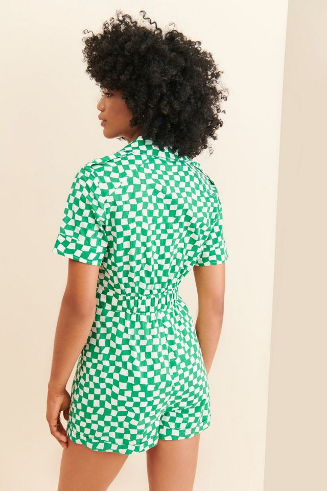 Saint Geraldine Marrs Checked Romper #1