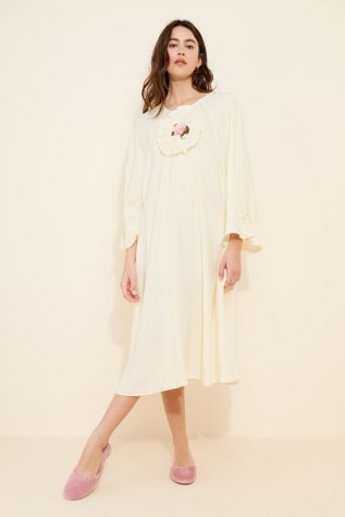 Naya Rea Embroidered Linen Blend Mirabella Dress