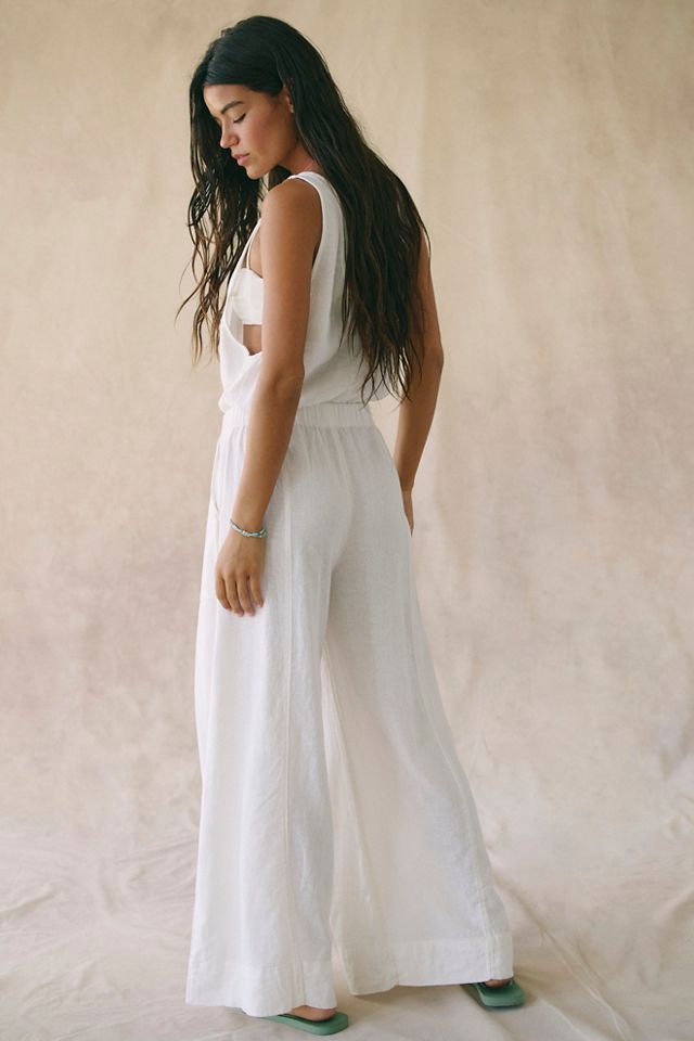 Sandshell Linen Linden One-Piece Jumpsuit #1