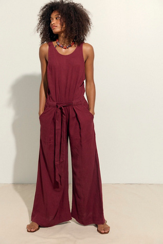 Sandshell Linen Linden One-Piece Jumpsuit