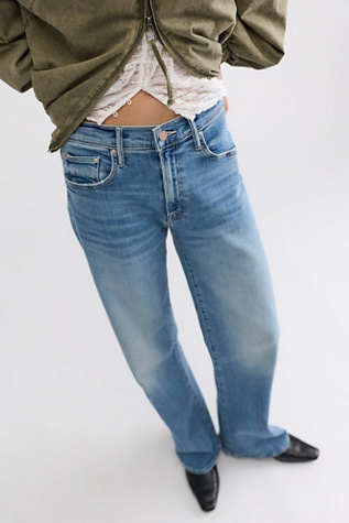 MOTHER The Mid Rise Lasso Sneak Jeans by Free People