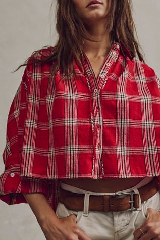 We The Free Mira Plaid Top