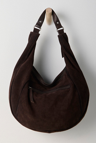 Женская сумка Free People Faith Half Moon Suede, цвет: Тёмно-коричневый — фото 3