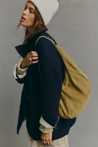 Faith Half Moon Suede Bag