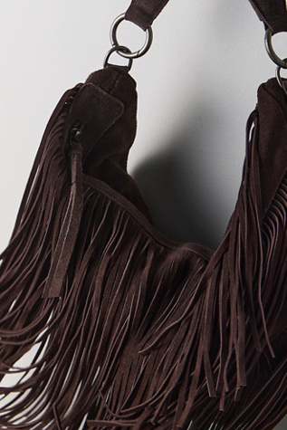Женская сумка Free People Fern Fringe Shoulder, цвет: Тёмно-коричневый — фото 6