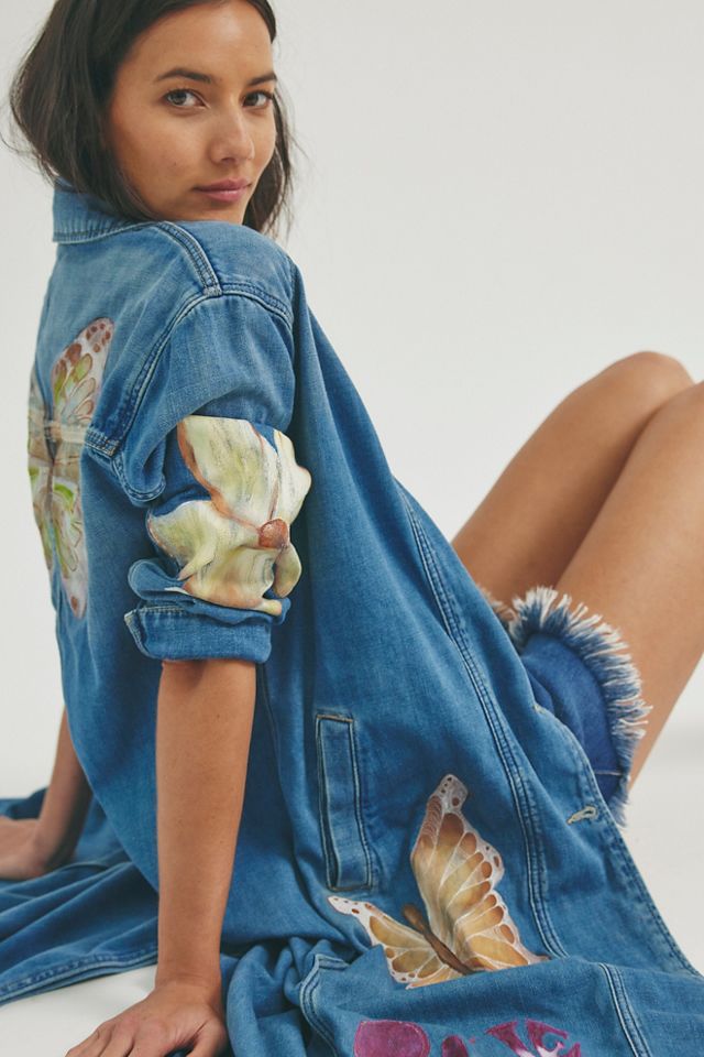 FP X Juliet Johnstone Hand-Painted Monique Denim Duster #7
