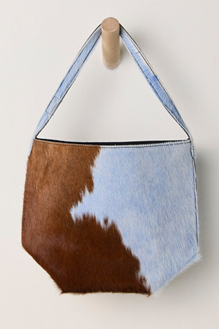 Understated Leather Cowhide Medium Bucket Bag