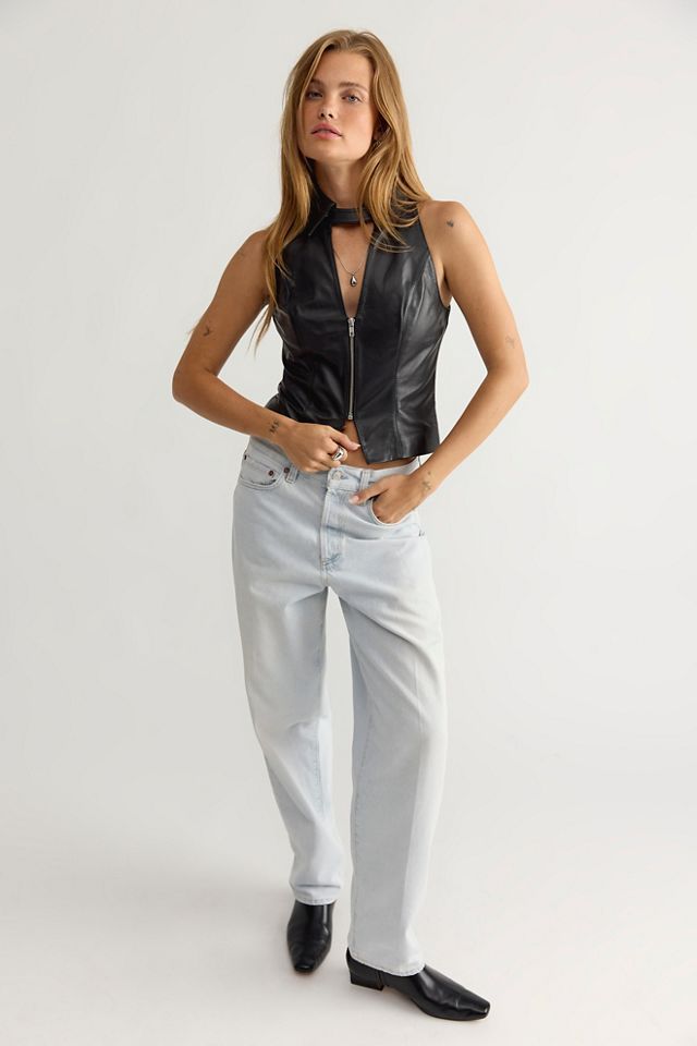 Understated Leather Rocker Leather Top #2