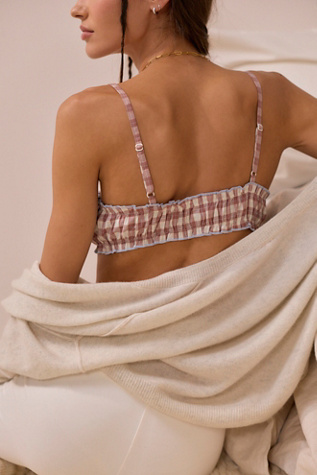 Бралетт Prairie Gingham — For Love & Lemons, цвет: Коричневый — фото 2