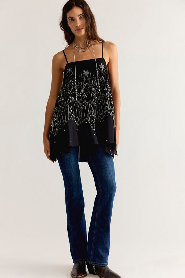 Moonflower Embroidered Top #2