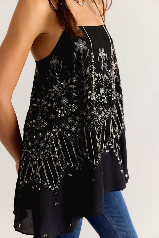 Moonflower Embroidered Top #3