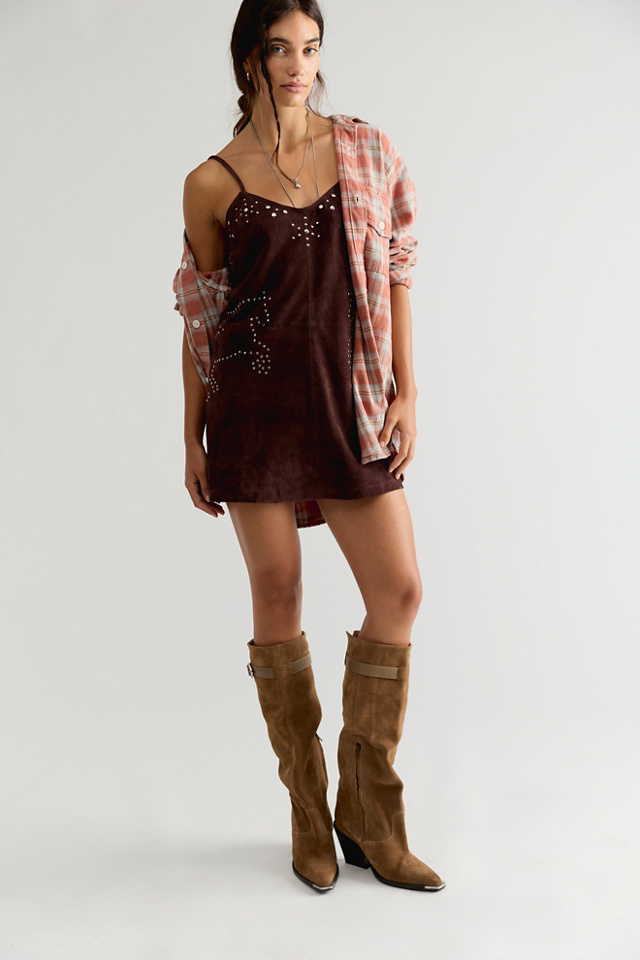 Understated Leather Saddle Up Slip Dress