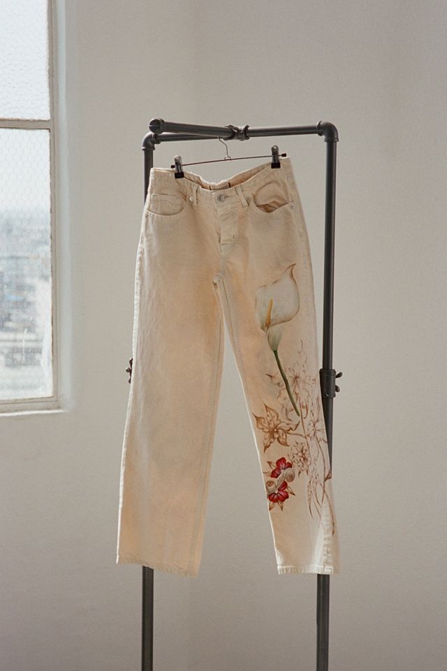 Jean boyfriend taille basse Tennessee peint à la main FP X Juliet Johnstone #4