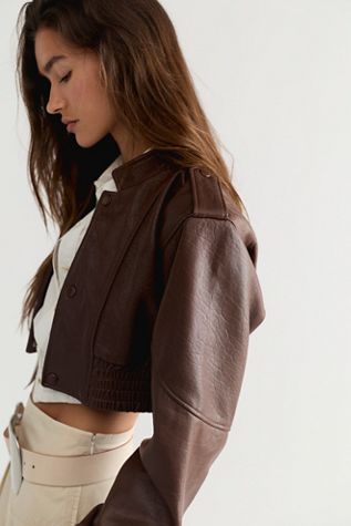 Veste Bomber Courte Understated Leather