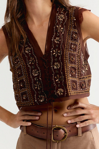 Sun Kissed Embellished Vest