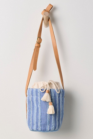 Mercado Global Betty Cylinder Crossbody Bag at Free People in Blue