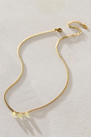 FP x Kozakh Kalamata Necklace at Free People in Gold/Peridot