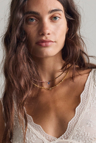 FP x Kozakh Leo Necklace at Free People in Tiger/Rhodalite/Kaynite