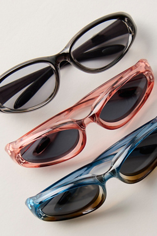 Weston Wrap Around Sunglasses at Free People in Smokey Charcoal