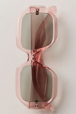 Corra Square Sunglasses at Free People in Rose Quartz
