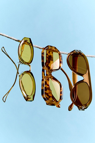 Felix Cat Eye Sunglasses by Free People in Green