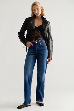 Jean long en soie et denim Palma Citizens of Humanity