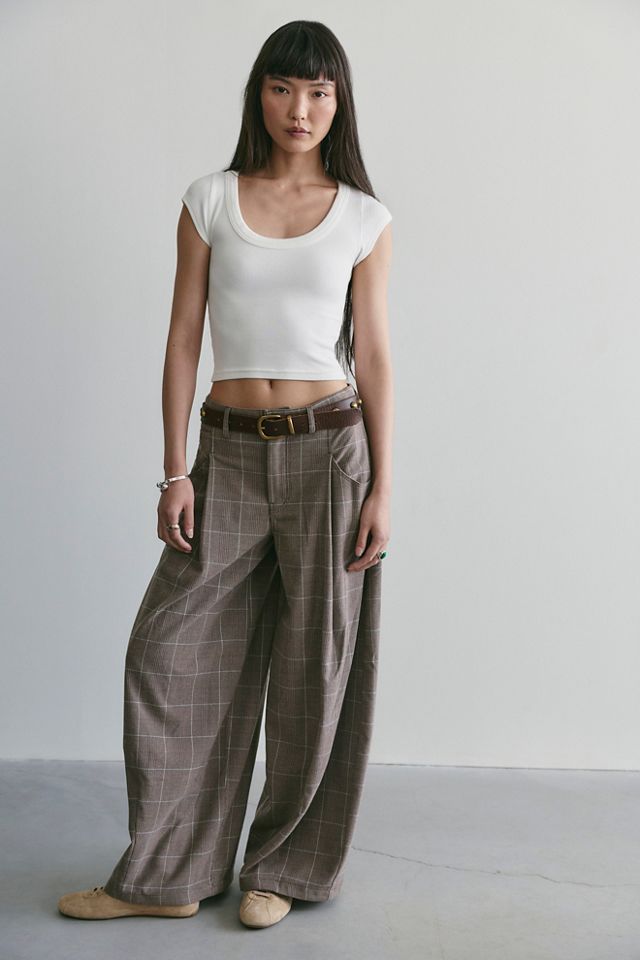 Pantalon de costume ample à carreaux About It #1