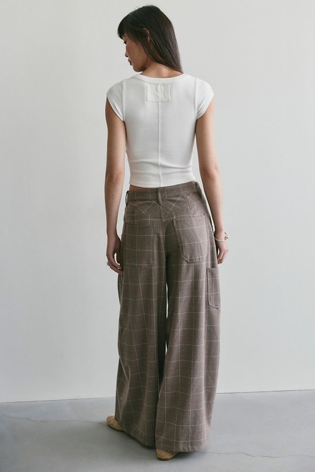 Pantalon de costume ample à carreaux About It #2