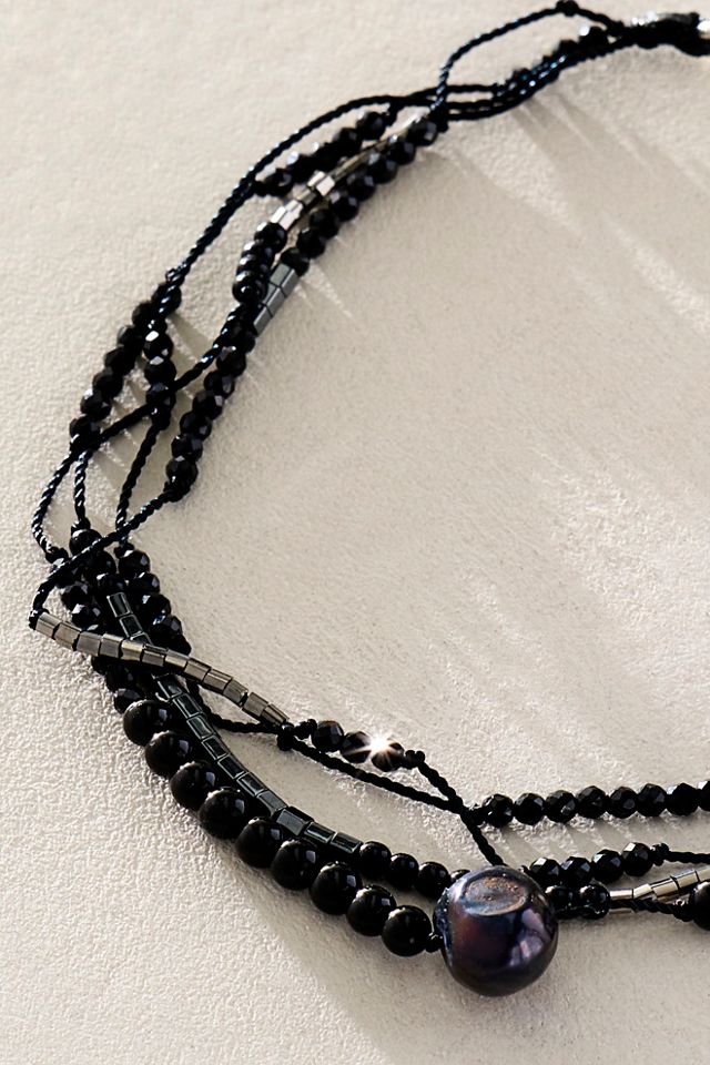 Moondance Freshwater Pearl and Semiprecious Stone Anklet #2